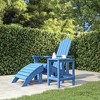 vidaXL Patio Adirondack Table, Aqua Blue 15"x15"x18.1" HDPE - 3 of 4
