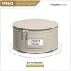Sorbus China Storage Containers – Dinnerware Organizer for Salad Plates with Lid (Holds Service for 12) with Felt Protectors – 8.5 x 5.5 - 3 of 4