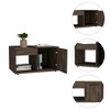 19.7" Engineered Wood Coffee Table with Single Door Cabinet and Open Shelf, Modern Storage Solution for Living Rooms - 3 of 4