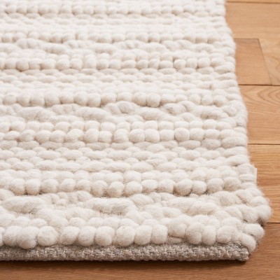 Ivory Braided Wool 6' x 6' Square Area Rug