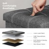 SONGMICS Storage Ottoman Bench Ottoman with Storage Footstool Hold up to 660 lb for Bedroom Living Room - 3 of 4