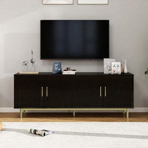 Dyonery 70" Fluted-Door TV Stand Entertainment Center with Storage - 1 of 4