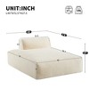 72" Plush Oversized Modular Single Sofa Bed with Fully Compressed Design - 2 of 4