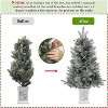 4.5-FT Tall Christmas Tree with 150 LED Lights, Two-Color switchable Lights, with Snowflake Berries, Perfect Christmas Decoration for Home & Office - 4 of 4