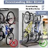 5 Bike Storage Rack, Freestanding Bike Storage, Adjustable Height, Space Saving, Vertical Bike Storage Garage for Front Yards, Backyards, Basements - 4 of 4