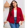 Whizmax Women's Plus Size Casual Blazers Open Front Work Office Jackets Blazer with Pockets,red,XL - 4 of 4