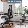 NicBex Adjustable Office Chair Modern Ergonomic Computer Chair with 5 Casters, Armrests and Lumbar Support for Office, Study, Bedroom, Gray - 4 of 4