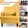 DOMETOUR Linen Fabric Single Armchair, Modern Upholstered Sofa Chair for Living Room Bedroom - 4 of 4