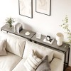 39.4 Inch Narrow Console Table, Long Sofa Table for Behind Couch, Rustic Industrial Entryway Hallway Table with Bar Height, for Living Room, Gray - 3 of 4