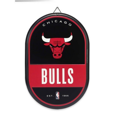 NBA Chicago Bulls Embossed Metal Pill Wall Sign