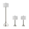 Hastings Home Greek Key Table and Floor Lamps - Set of 3, Silver - image 3 of 4