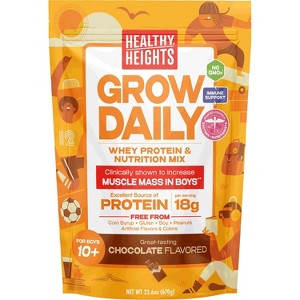 Healthy Heights Grow Daily Boys 10+ Shake Mix Powder, 18g Protein, 1.48lb - 1 of 4