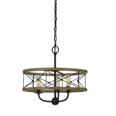 Cal Lighting 40W X 3 Modica Metal Pendant Fixture (Edison Bulbs Not included)