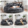Aukfa 81.1" Cloud Couch Sleeper Sofa, Oversized Round Chaise Lounge Chair Indoor, with 17 Pillows, Upholstered Barrel Daybed for Living Room - 2 of 4