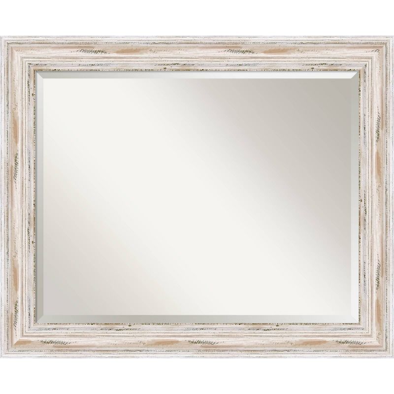 Alexandria White Wash Framed Wall Mirror - Amanti Art, 3 of 12