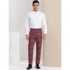 INSPIRE CHIC Men's Plaid Casual Regular Fit Flat Front Stretch Dress Pants - 3 of 4