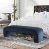 Lily 60‘’ Velvet Waterfall Upholstered Bench End of Bed, Entryway Ottoman with Storage, Large Size Footstool for Bedroom, Living Room - Maison Boucle - 2 of 4