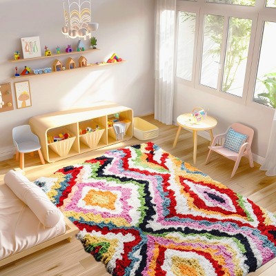 Bohemian Bliss Multicolor Handmade Shag Area Rug 4' x 6'