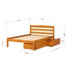 Donco Kids Full Econo Dual Under Bed Drawers in Honey Finish Platform - 2 of 4