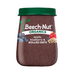 Beech-Nut Organic Apple Blueberry Oatmeal Baby Meals Jar - 4oz - 1 of 4