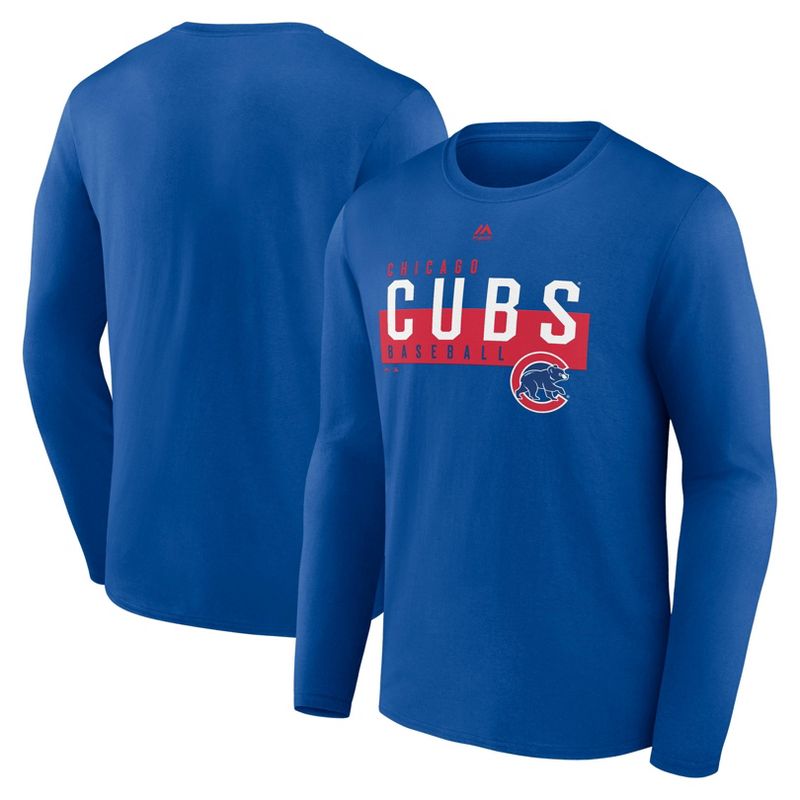 MLB Chicago Cubs Men&#39;s Long Sleeve Core T-Shirt, 1 of 4