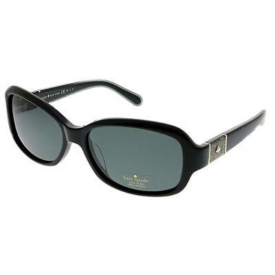 Kate Spade  FWF Y2 Women Oval Polarized Sunglasses Black 55mm