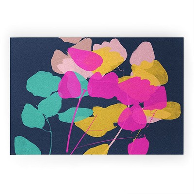 Garima Dhawan golden rain 5 36" x 24" Welcome Mat - Society6