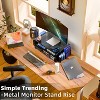 Simple Trending 2 Tier Metal Monitor Stand Monitor riser and Computer Desk Organizer with Drawer and Pen Holder for Laptop, Computer, iMac, Black - 4 of 4