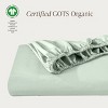 260 Thread Count Organic Cotton Percale Fitted Sheet by Bare Home - 2 of 4
