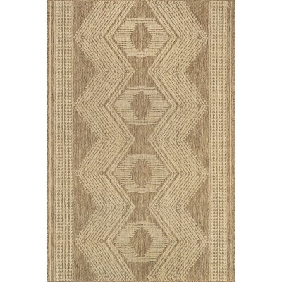 nuLOOM Rayna Geometric Stain Resistant High Traffic Outdoor Area Rug