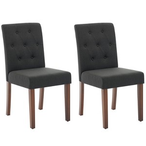 Upholstered Dining Chairs Set of 2 - Fabric Parsons Dining Chair with Nailhead Trim, Modern Fabric Accent Chair, Chairs for Dining Room, Kitchen - 1 of 4
