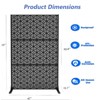 Freestanding Outdoor Privacy Screen,  Metal Decorative Privacy Screen Panels, for Climbing Plants, Ideal for Patio, Balcony, Deck - 2 of 4