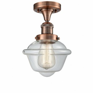Oxford - 1 Light Semi-Flush Mount In Traditional Style-11 Inches Tall and 7.5 Inches Wide - 1 of 1