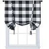 Kate Aurora Country Farmhouse Buffalo Plaid Gingham Single Tie Up Window Curtain Shades - 3 of 3
