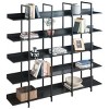 Industrial 5 Tier Bookshelf with Open MDF Shelves and Steel Frame for Office or Living Room Display-3irtyhousy - 3 of 4