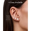 Molenia Flat Back Moissanite Stud Earrings for Women Men, 0.2ct-2ct Poke-Free Gold Plated 925 Silver Flatback Comfortable for Sleep with Screw Back - 3 of 4