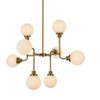 Elegant Lighting Hanson 8 lights pendant in brass with frosted shade - 3 of 4