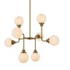 Elegant Lighting Hanson 8 lights pendant in brass with frosted shade - image 3 of 4