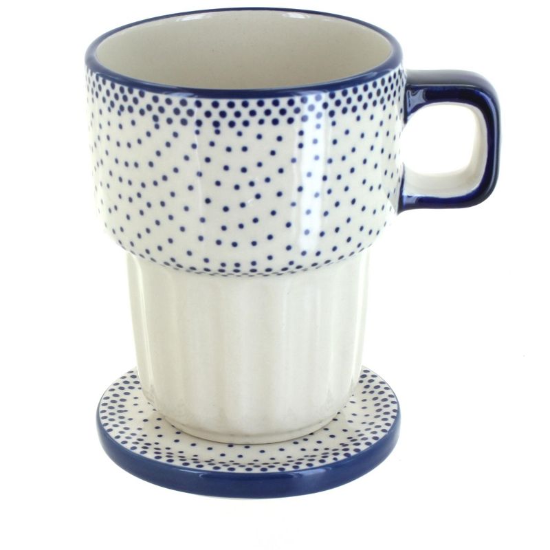 Blue Rose Polish Pottery K131 Manufaktura Large Mug with Lid, 2 of 4