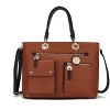 MKF Collection Julia Vegan Leather Color-block Women’s Satchel Bag by Mia k - 2 of 4
