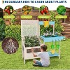 Outdoor Garden Potting Bench Table Work Station with Transparent Planter Box Raised Garden Bed 3 Side Plant Pots and Storage Shelf - 4 of 4