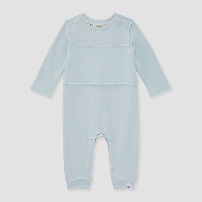 Image of Burt's Bees Baby® Baby Boys' French Terry Jumpsuit - Blue 12M