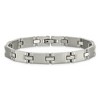 Black Bow Jewelry Men's 7mm Stainless Steel Multi Finish Link Bracelet, 8.5 Inch - 3 of 4