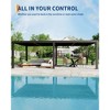 Gray 12'x24' Louvered Pergola - All-Aluminum Adjustable Roof with Drainage System for Deck, Patio & Backyard (1-Pack) - 4 of 4