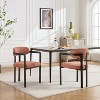 QingMoon Modern Dining Room Chairs Set of 2, Upholstered Kitchen Dining Room Chairs, Side Chairs with Upholstered Boucle and Metal Legs - 4 of 4