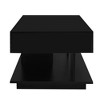 Vynxaria Extendable Coffee Table: Multifunctional Design with LED Lighting and Ample Storage - 3 of 4