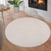Washable Modern Solid Rug Non Slip Low Pile Rug Soft Contemporary Throw Floor Cover Foldable Indoor Carpet for Living Room Bedroom Playroom Nursery - 2 of 4