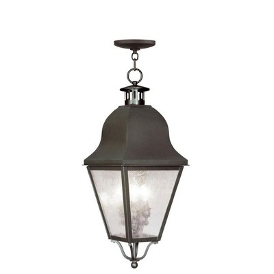 Livex Lighting Amwell 3 - Light Post Light in  Vintage Pewter