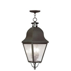 Livex Lighting Amwell 3 - Light Post Light in  Vintage Pewter - 1 of 4