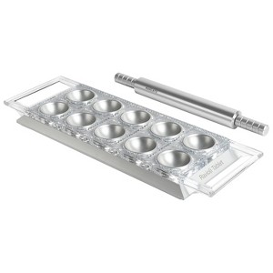 Marcato Atlas Tablet Pasta Maker, Made in Italy, Makes 10 Raviolis, Silver - 1 of 3